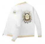 chaude veste blouson versace jeans homme white back broderie medusa